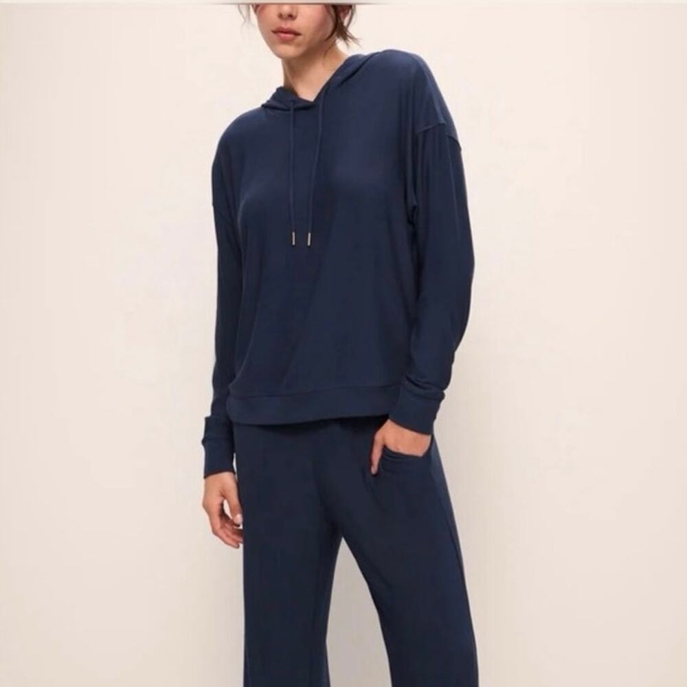 NWOT Eberjey Softest Sweats Hoodie in Navy SZ S